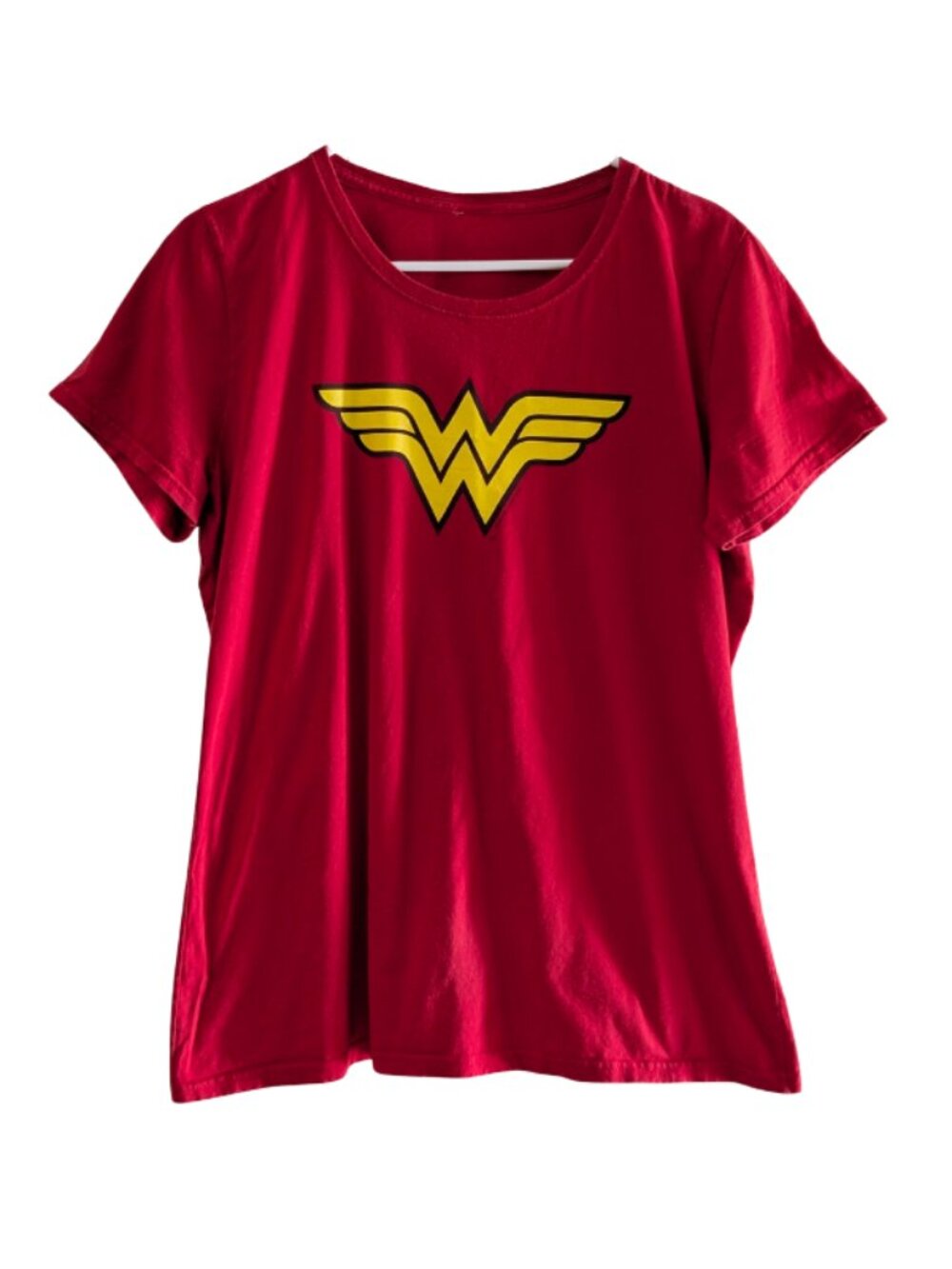 DC Comics Wonder Woman Women's T-Shirt, Red, Size Large, Short Sleeve, Crew Neck